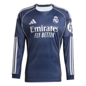Real Madrid Men's Away Fan Long Sleeve Jersey 2025/26