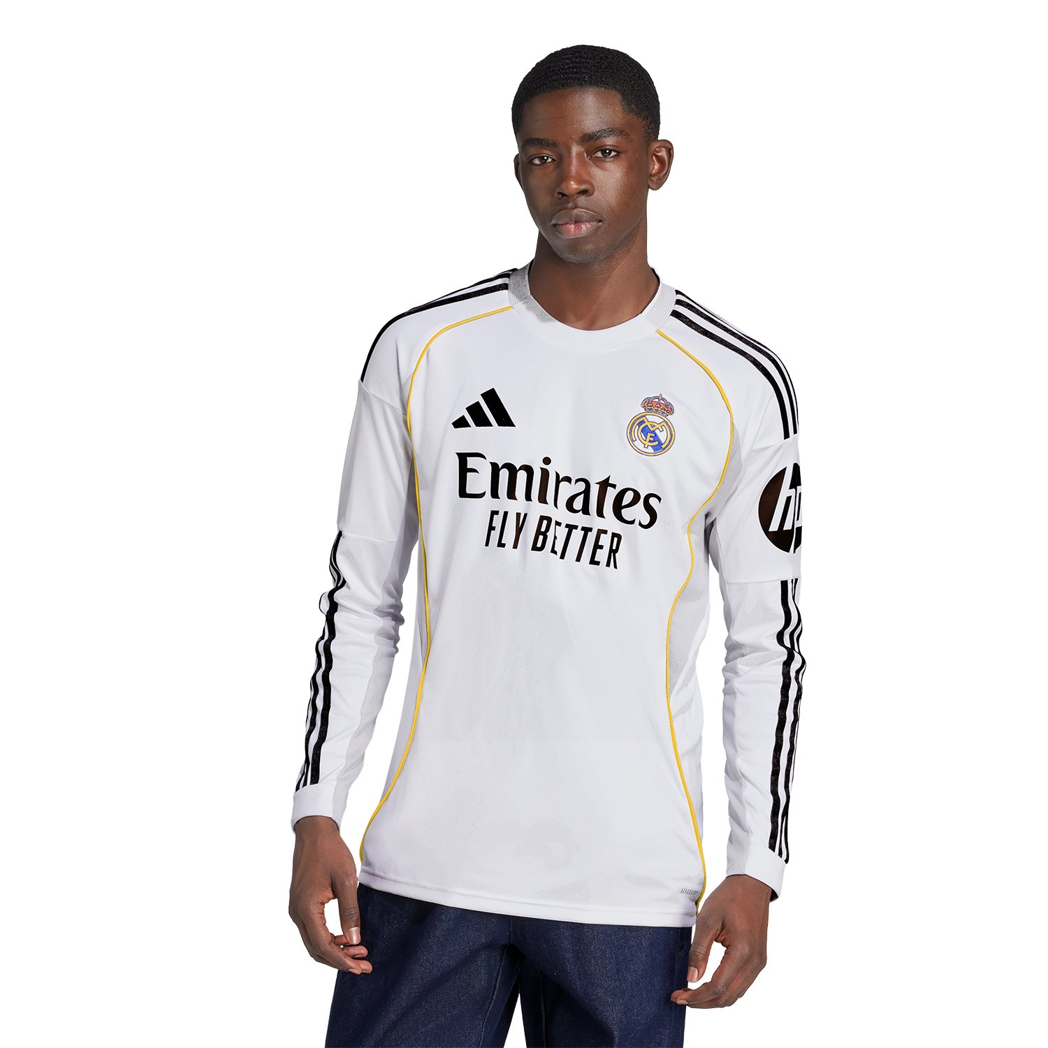 Real Madrid Men's Home Fan Long Sleeve Jersey 2025/26 - Image 5